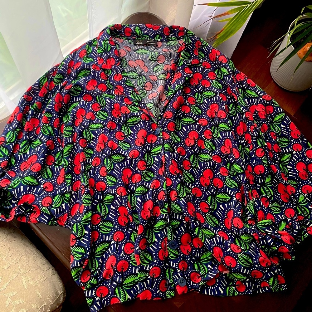 Cherry Print Zara Top
